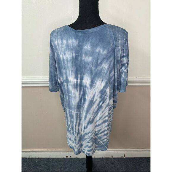 Time and Tru Tie Dye Short Sleeve Blouse Size Large - Picture 3 of 7
